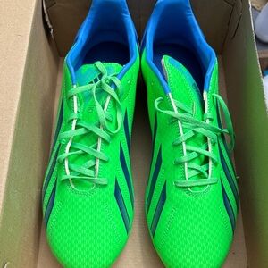 Adidas Men's Neon Green and Blue Athletic Shoes